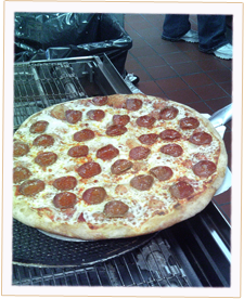 A Large Pepperoni Pizza Pie fresh out of the oven.