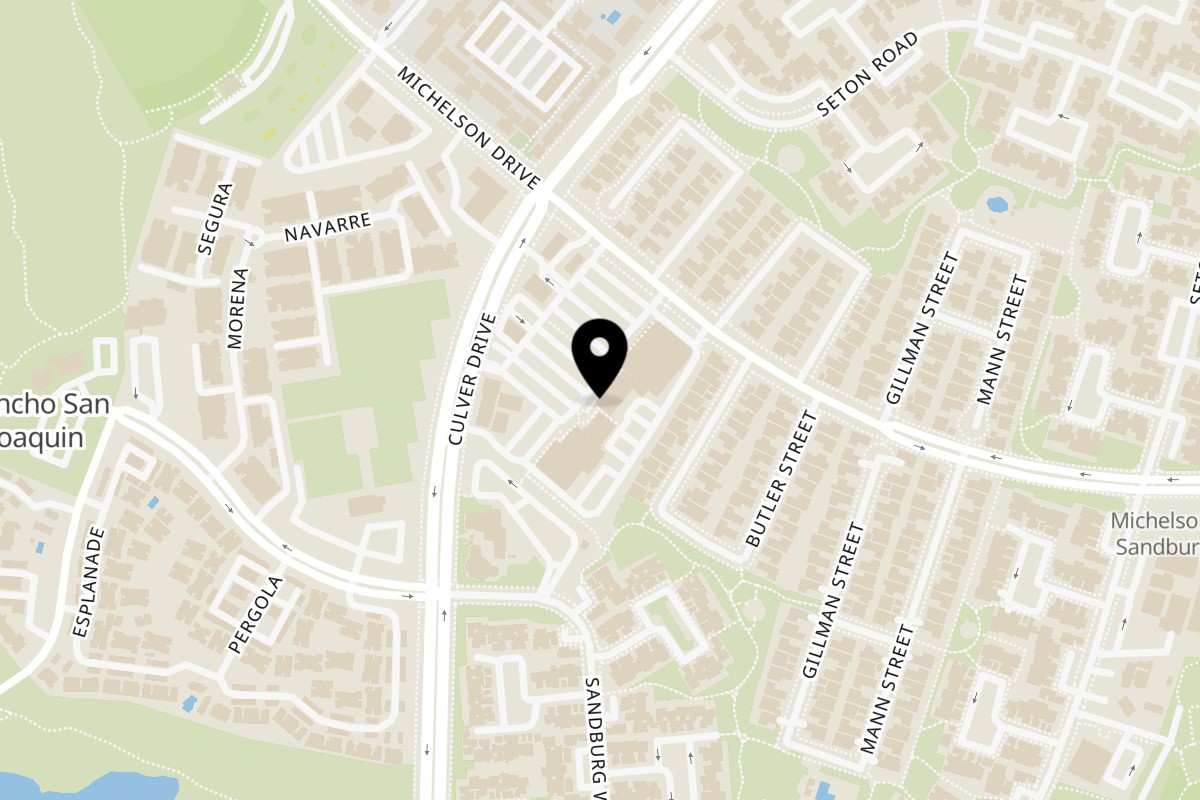 Map showing the location of Ameci Pizza & Pasta Irvine West on 18068 Culver Dr in Irvine