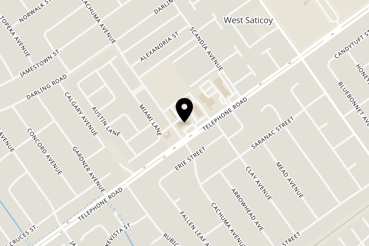 Map showing the location of Ameci Pizza & Pasta Ventura on 10225 Telephone Rd in Ventura