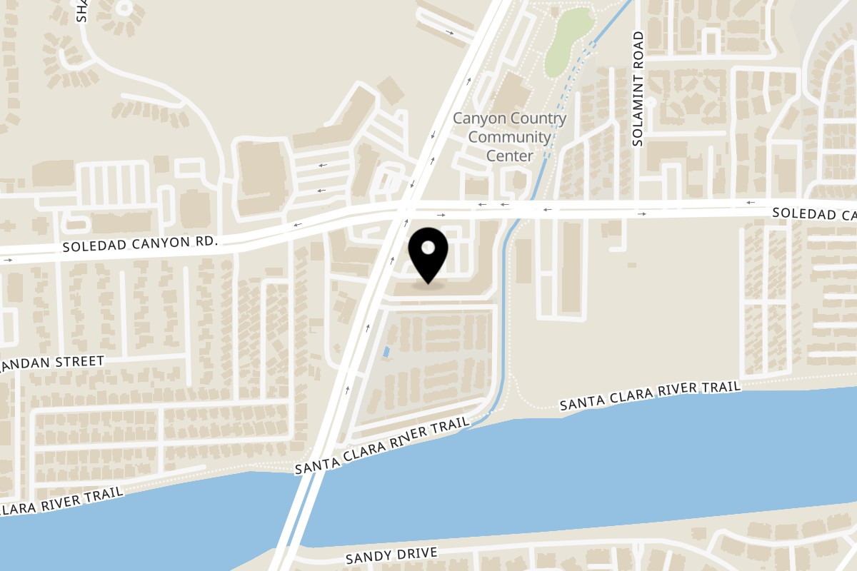 Map showing the location of Ameci Pizza & Pasta Canyon Country on 27554 Sierra Hwy in Canyon Country